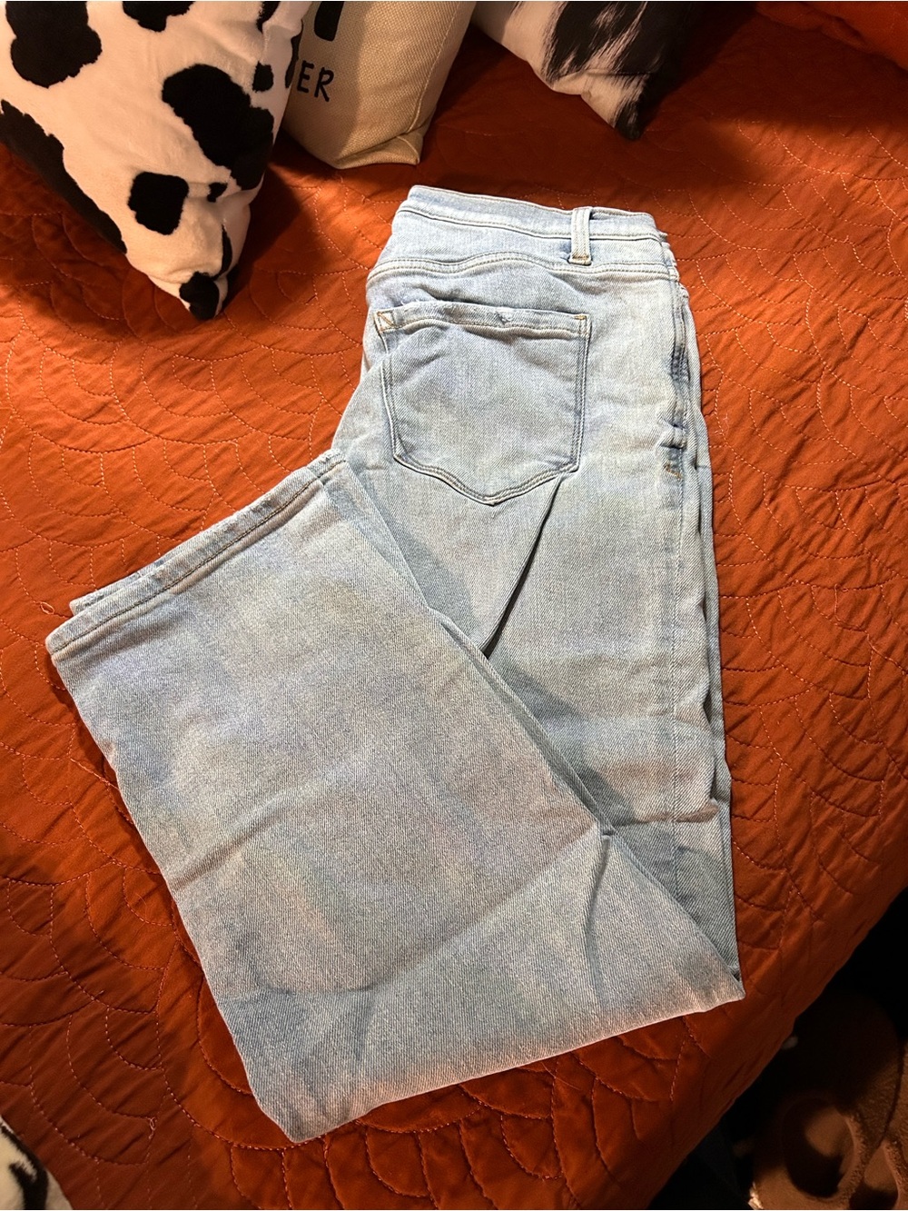 Light Wash Blue Denim Jean capris